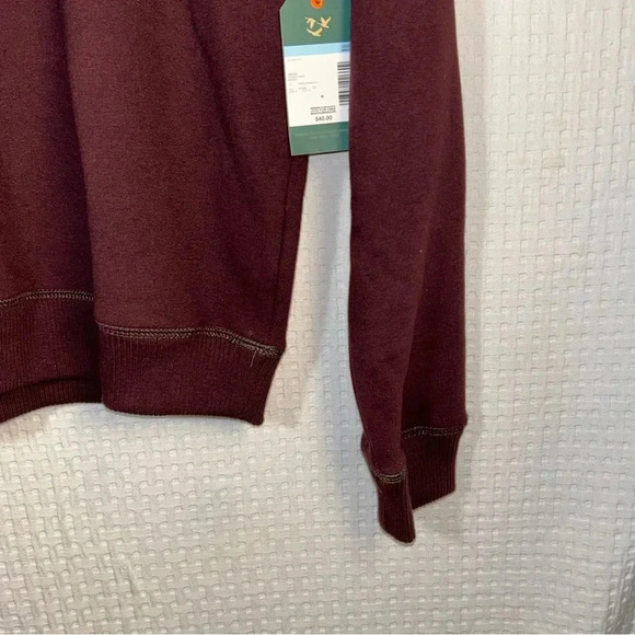 NEW Outdoor Life Sweatshirt Mens Size Medium Fleece Burgundy - Picture 8 of 10